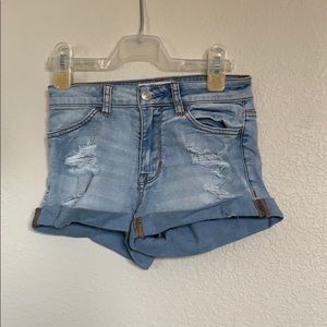 light blue PACSUN jean shorts